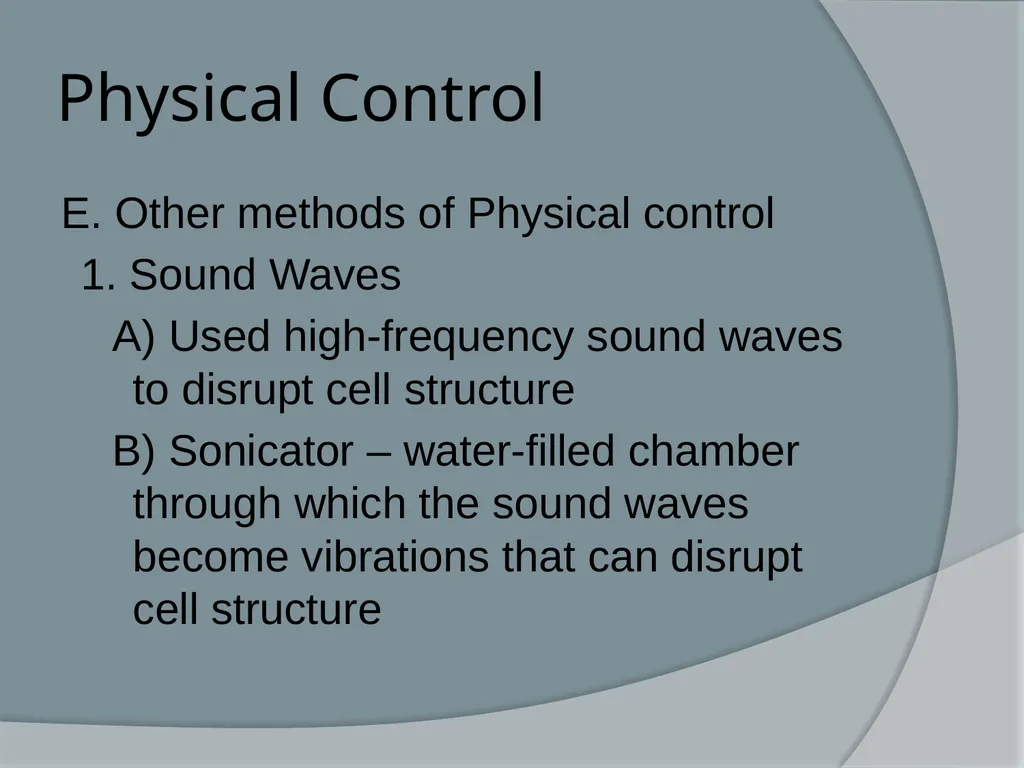 Physical & Chemical Control of Microbes Chapter 11 - slide 44 of 61