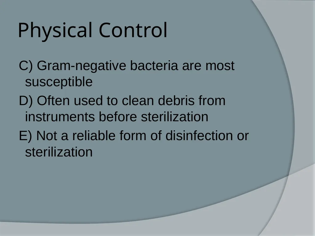 Physical & Chemical Control of Microbes Chapter 11 - slide 45 of 61