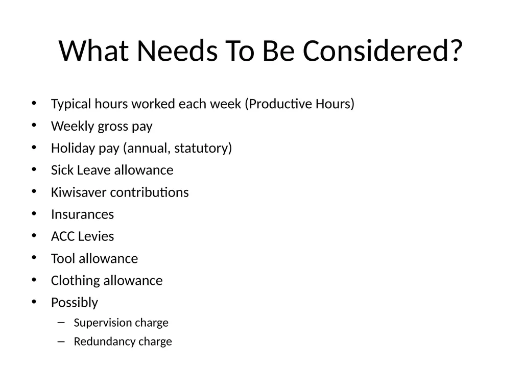 Labour Rates How Do We Build Up Labour Rates? What - slide 2 of 8
