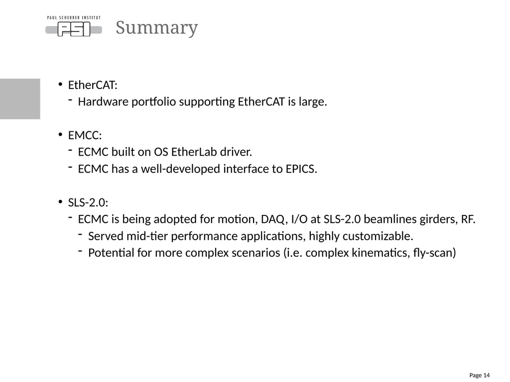 Review of the open source EtherCAT Motion Control - slide 14 of 15