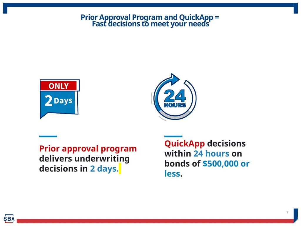 Surety Bond Guarantee Program for Small Businesses - slide 7 of 12