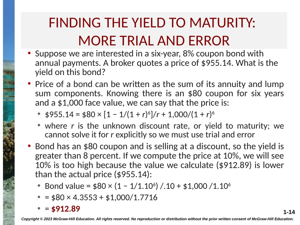 INTEREST RATES AND BOND VALUATION CHAPTER 7 - slide 14 of 55