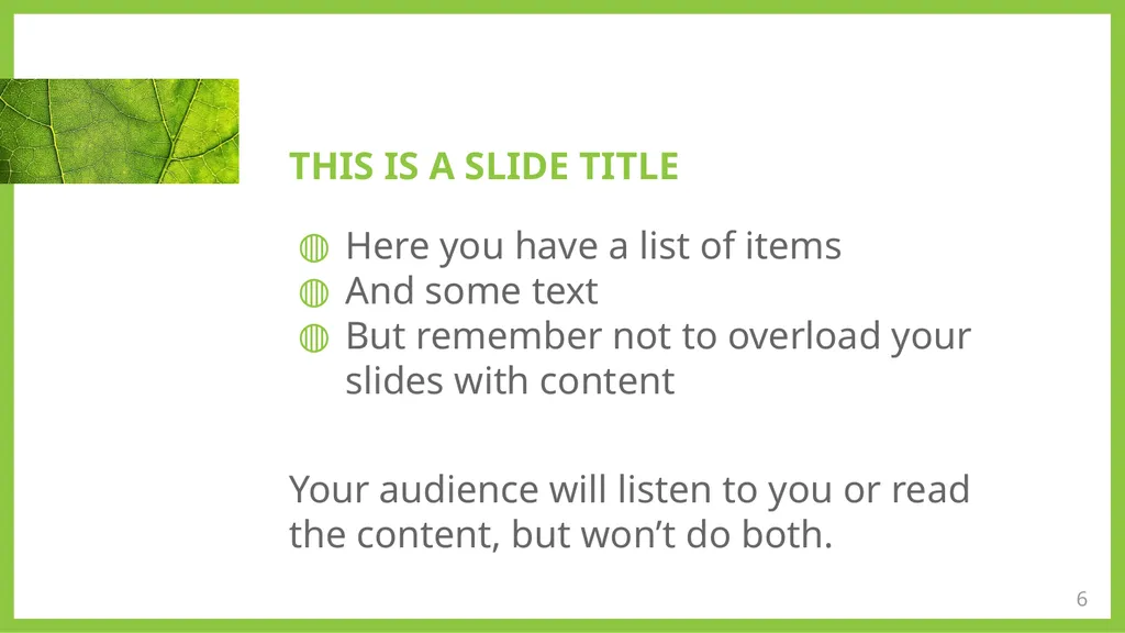 This is your presentation title INSTRUCTIONS FOR - slide 6 of 39