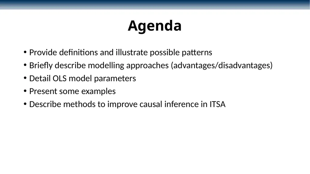 Conducting interrupted time-series analysis for - slide 2 of 34