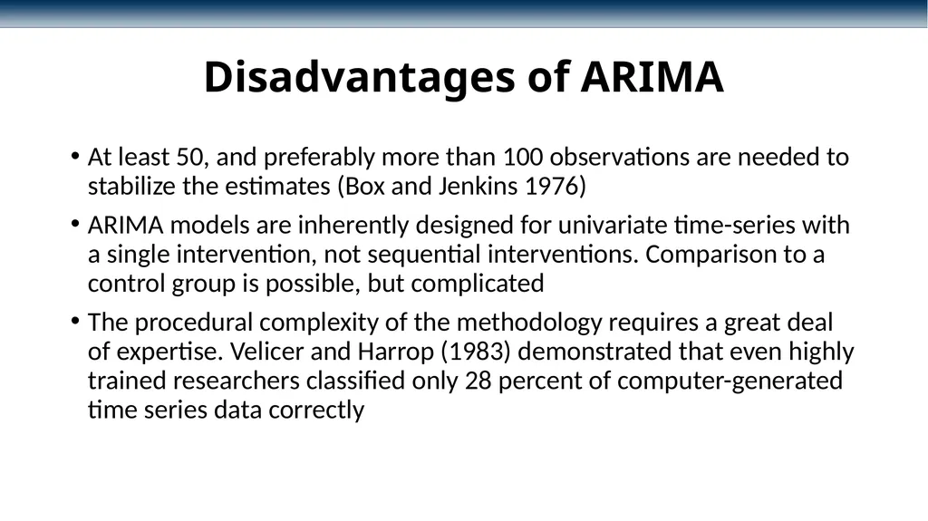 Conducting interrupted time-series analysis for - slide 9 of 34