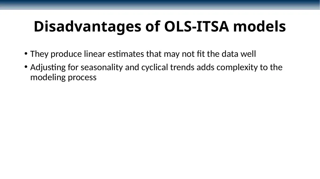 Conducting interrupted time-series analysis for - slide 11 of 34