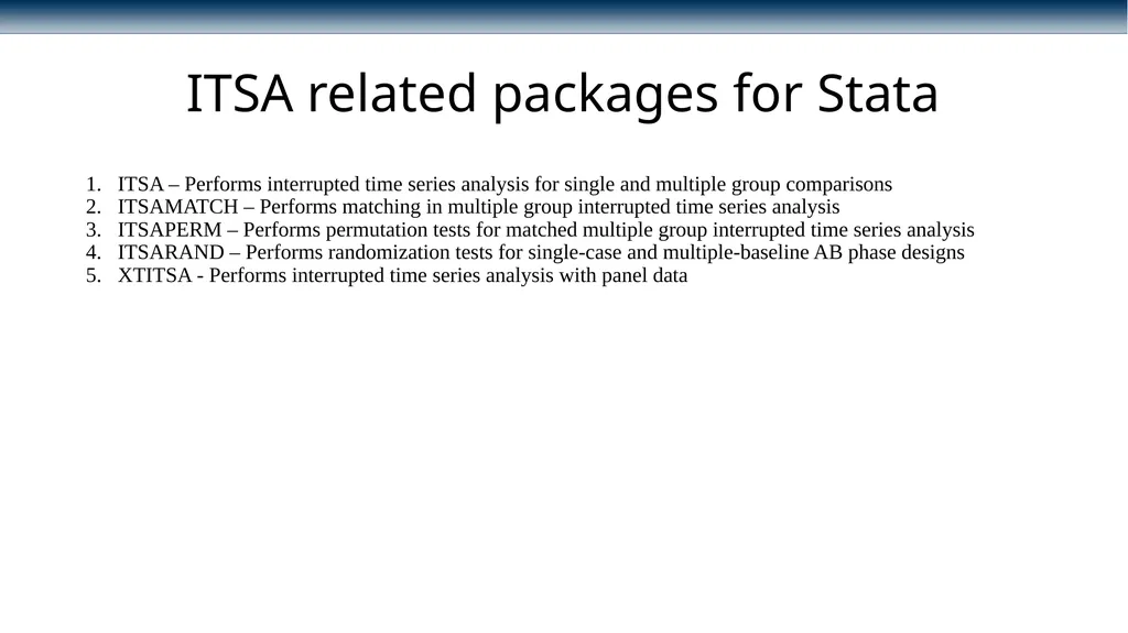 Conducting interrupted time-series analysis for - slide 32 of 34