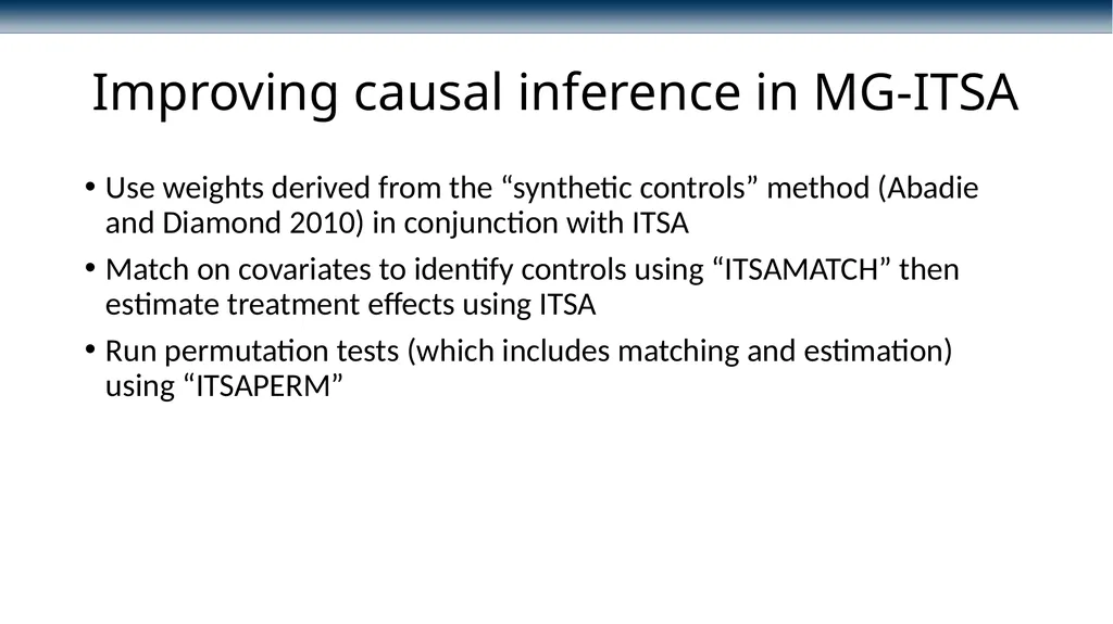 Conducting interrupted time-series analysis for - slide 27 of 34