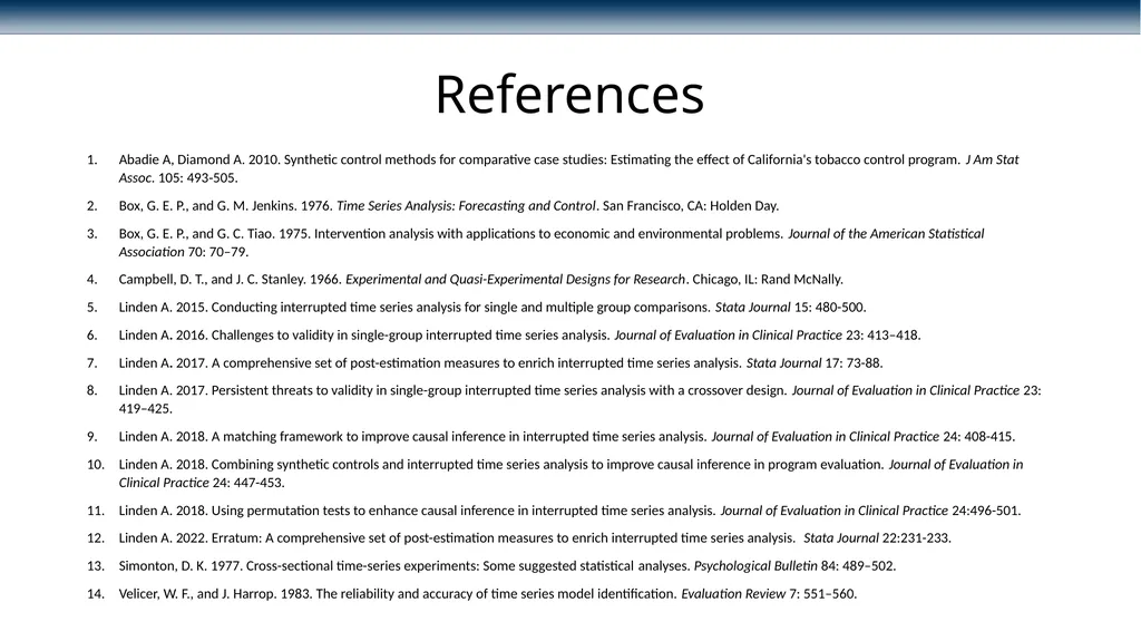 Conducting interrupted time-series analysis for - slide 33 of 34
