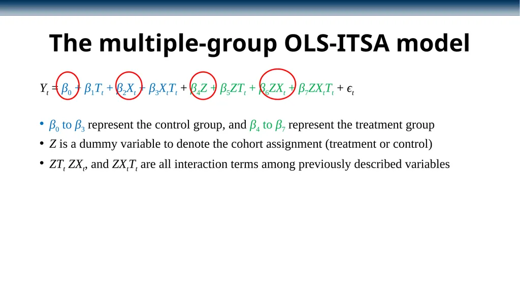 Conducting interrupted time-series analysis for - slide 14 of 34