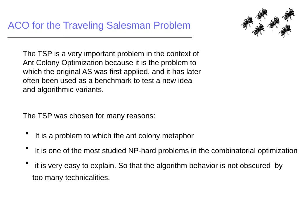 Ant Colony Optimization Prepared by: Ahmad - slide 30 of 50