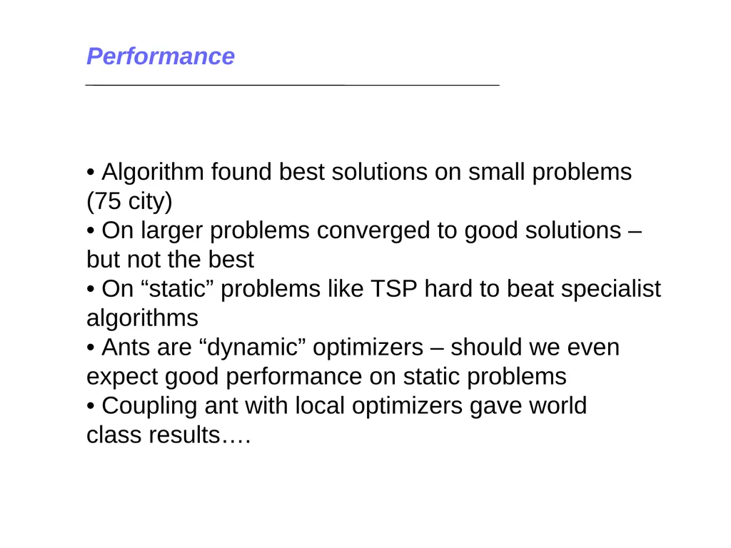 Ant Colony Optimization Prepared by: Ahmad - slide 46 of 50