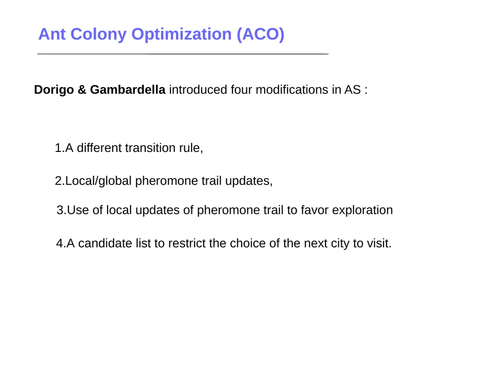 Ant Colony Optimization Prepared by: Ahmad - slide 36 of 50