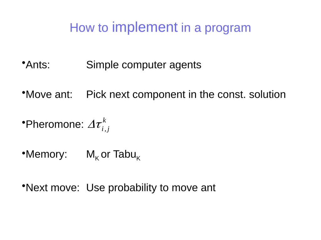 Ant Colony Optimization Prepared by: Ahmad - slide 10 of 50