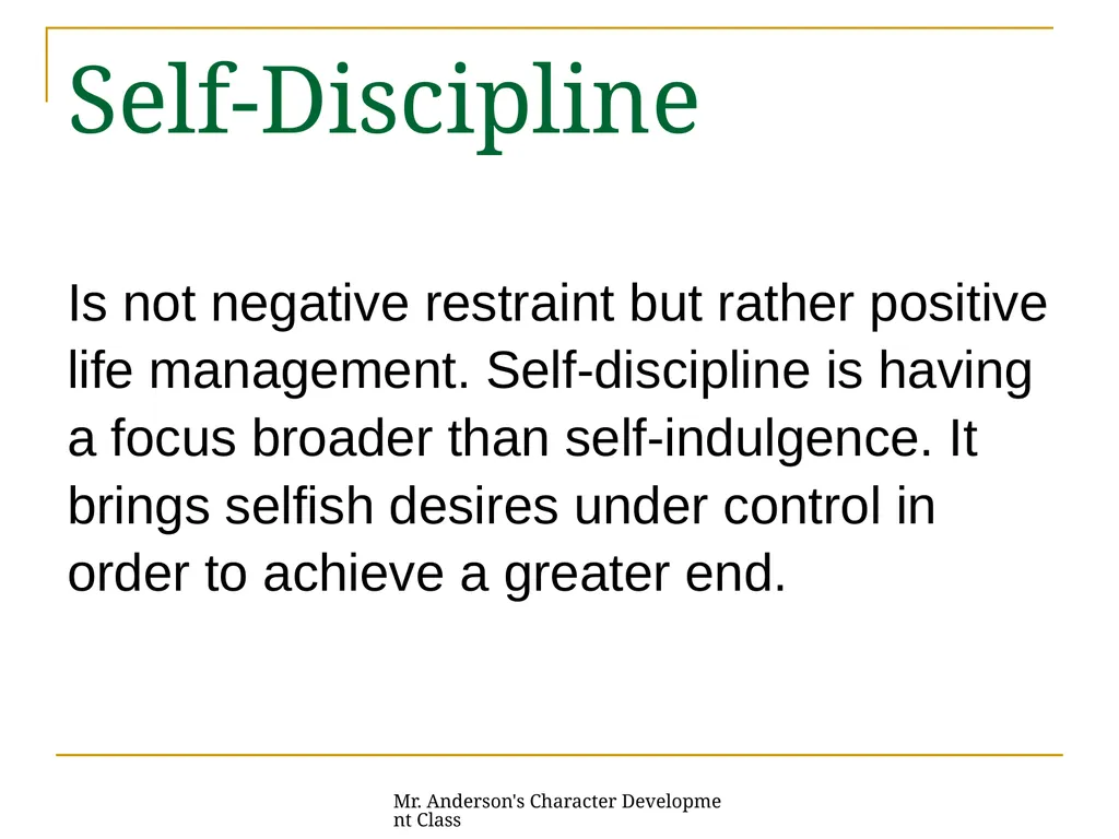 Mr. Anderson's Character Development Class - slide 15 of 31