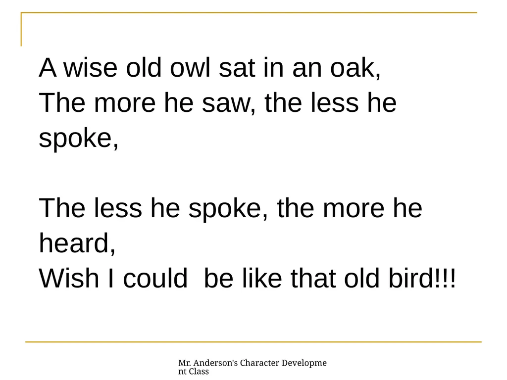 Mr. Anderson's Character Development Class - slide 26 of 31