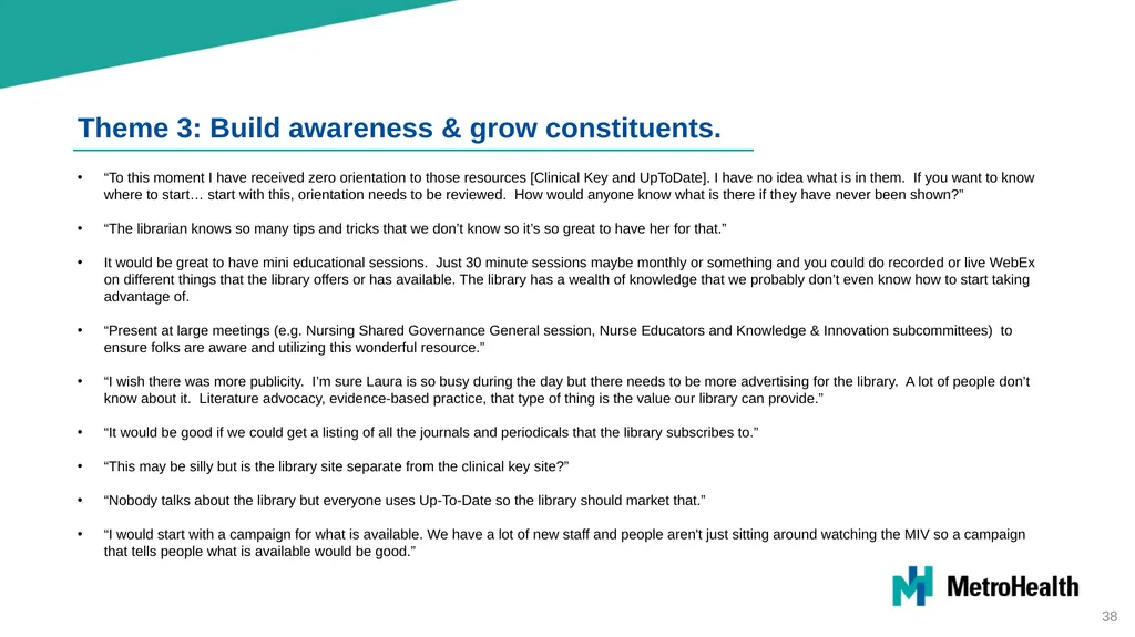 Brittingham Memorial Library Strategic Planning - slide 38 of 42