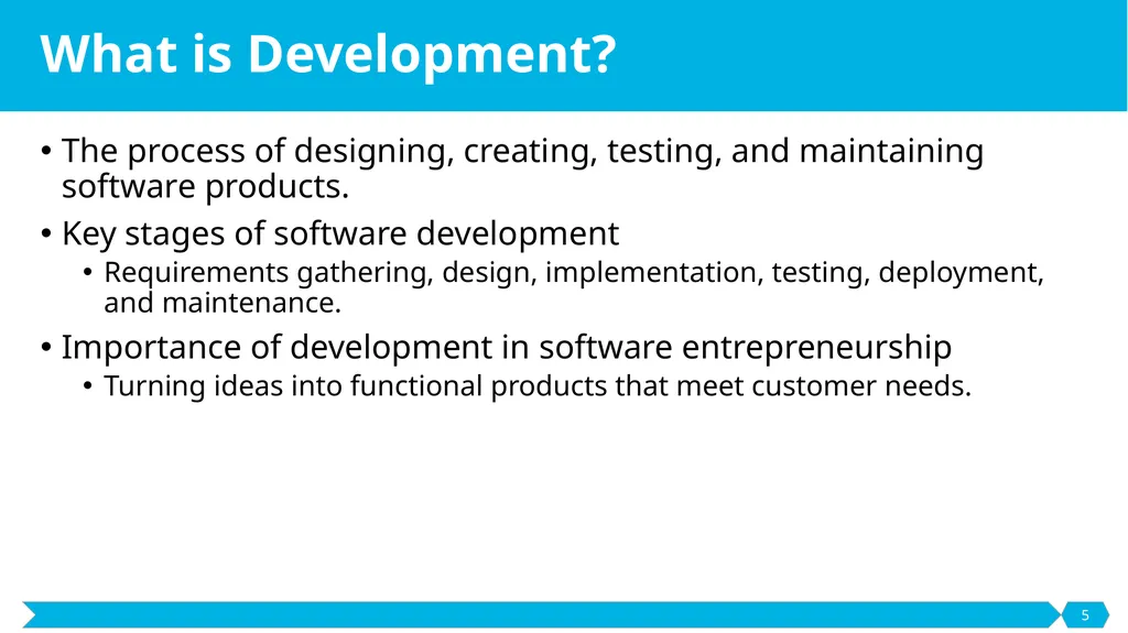 Development and Prototyping SE495: Software - slide 5 of 70