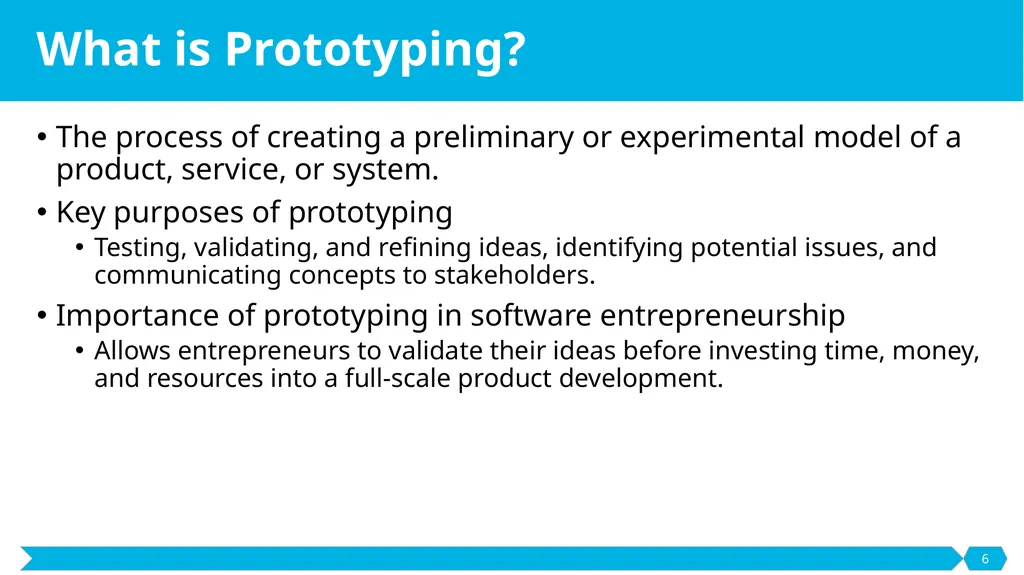 Development and Prototyping SE495: Software - slide 6 of 70