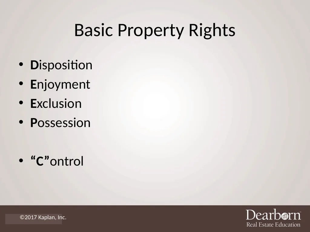 Florida Real Estate Principles, Practices & Law - slide 9 of 36
