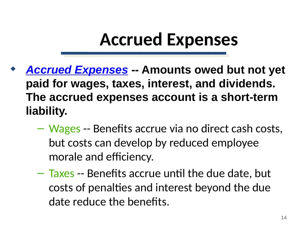 Short-Term Financing Spontaneous Financing - slide 14 of 38