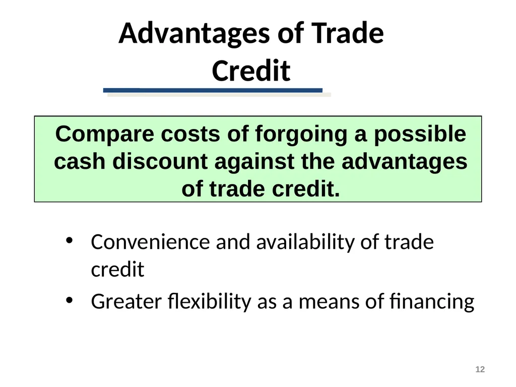 Short-Term Financing Spontaneous Financing - slide 12 of 38