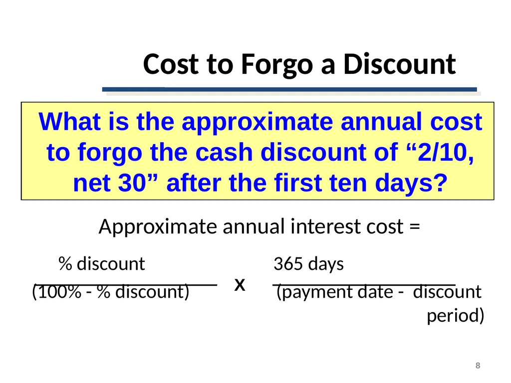 Short-Term Financing Spontaneous Financing - slide 8 of 38