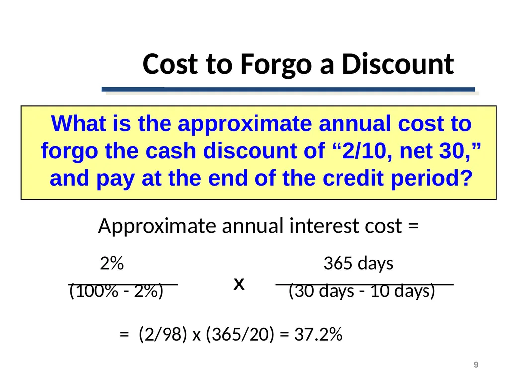Short-Term Financing Spontaneous Financing - slide 9 of 38