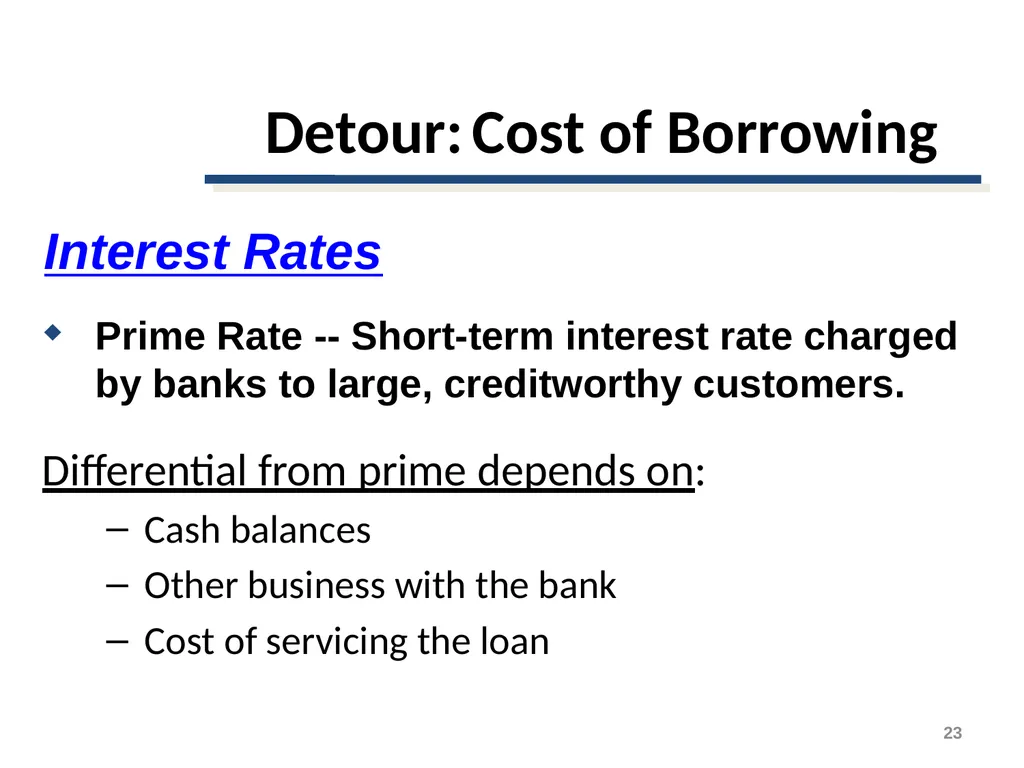 Short-Term Financing Spontaneous Financing - slide 23 of 38