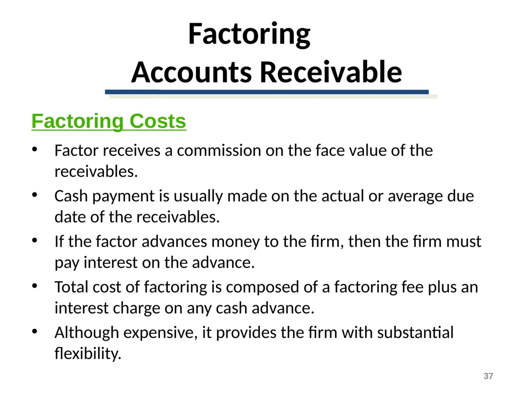 Short-Term Financing Spontaneous Financing - slide 37 of 38