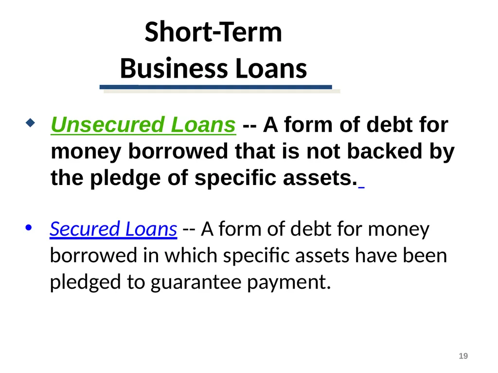 Short-Term Financing Spontaneous Financing - slide 19 of 38