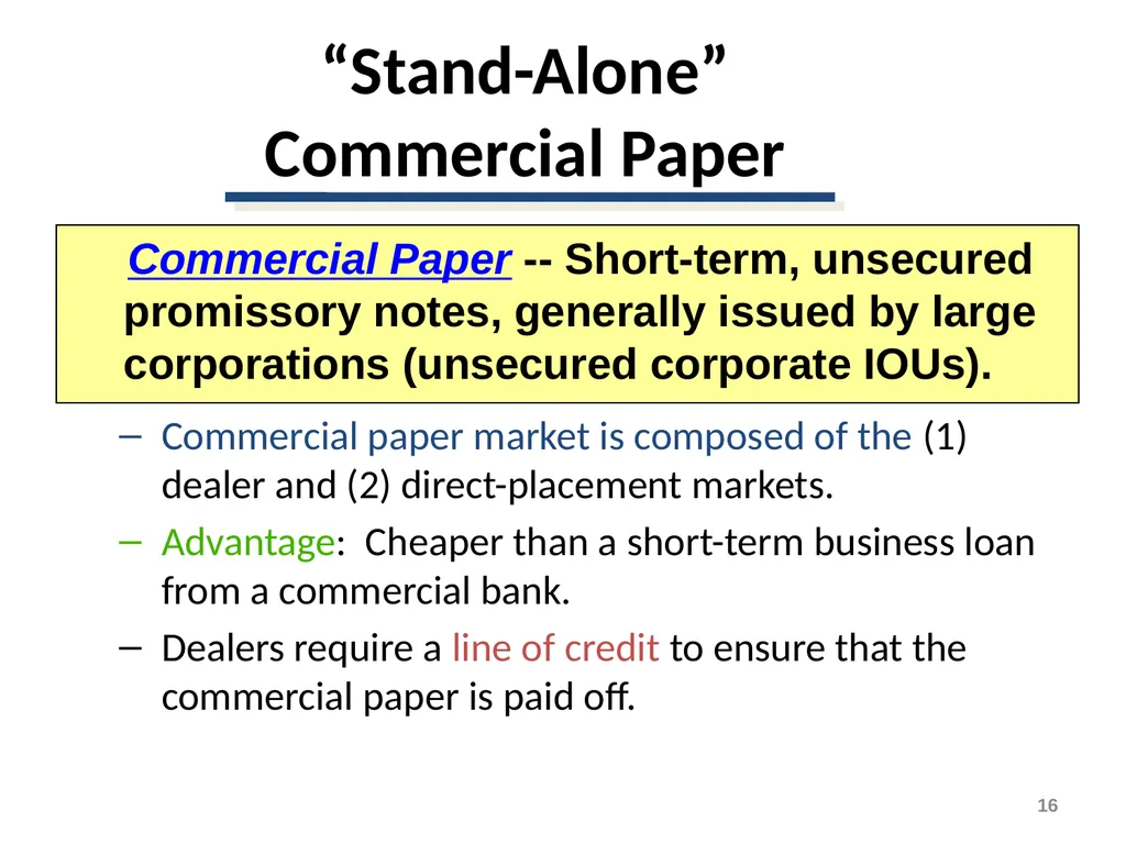 Short-Term Financing Spontaneous Financing - slide 16 of 38