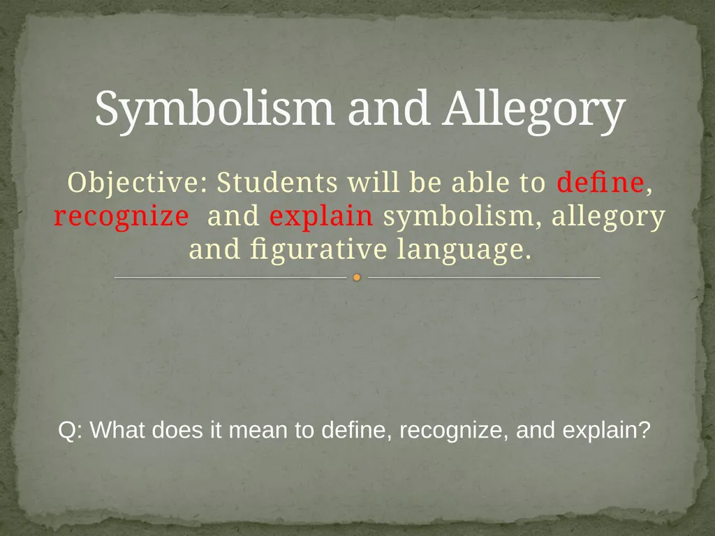 Objective: Students will be able to define, - slide 1 of 16