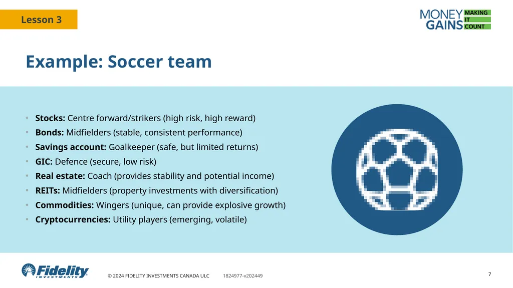 Asset classes 1 You will Learn about and identify - slide 7 of 14