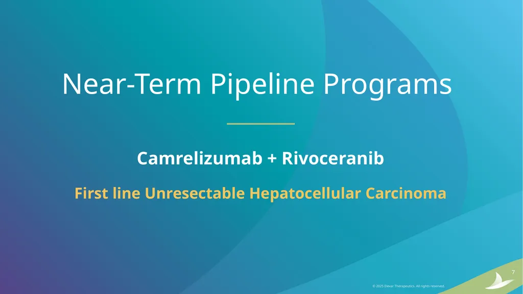 Elevar Therapeutics Elevating Treatment Outcomes - slide 7 of 25