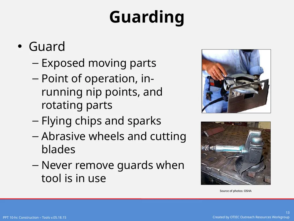 Tools – Hand and Power 10-Hour Construction - slide 13 of 38