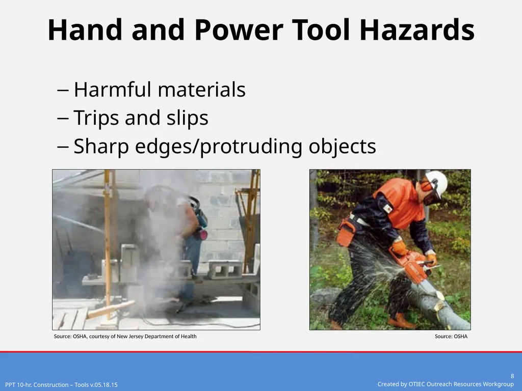 Tools – Hand and Power 10-Hour Construction - slide 8 of 38