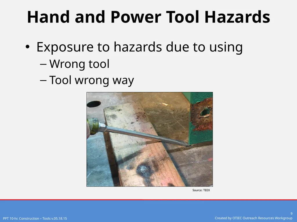 Tools – Hand and Power 10-Hour Construction - slide 9 of 38