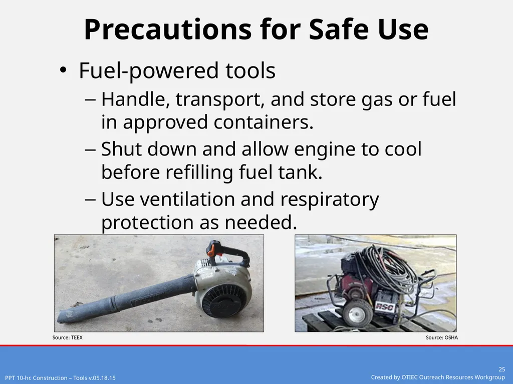 Tools – Hand and Power 10-Hour Construction - slide 25 of 38