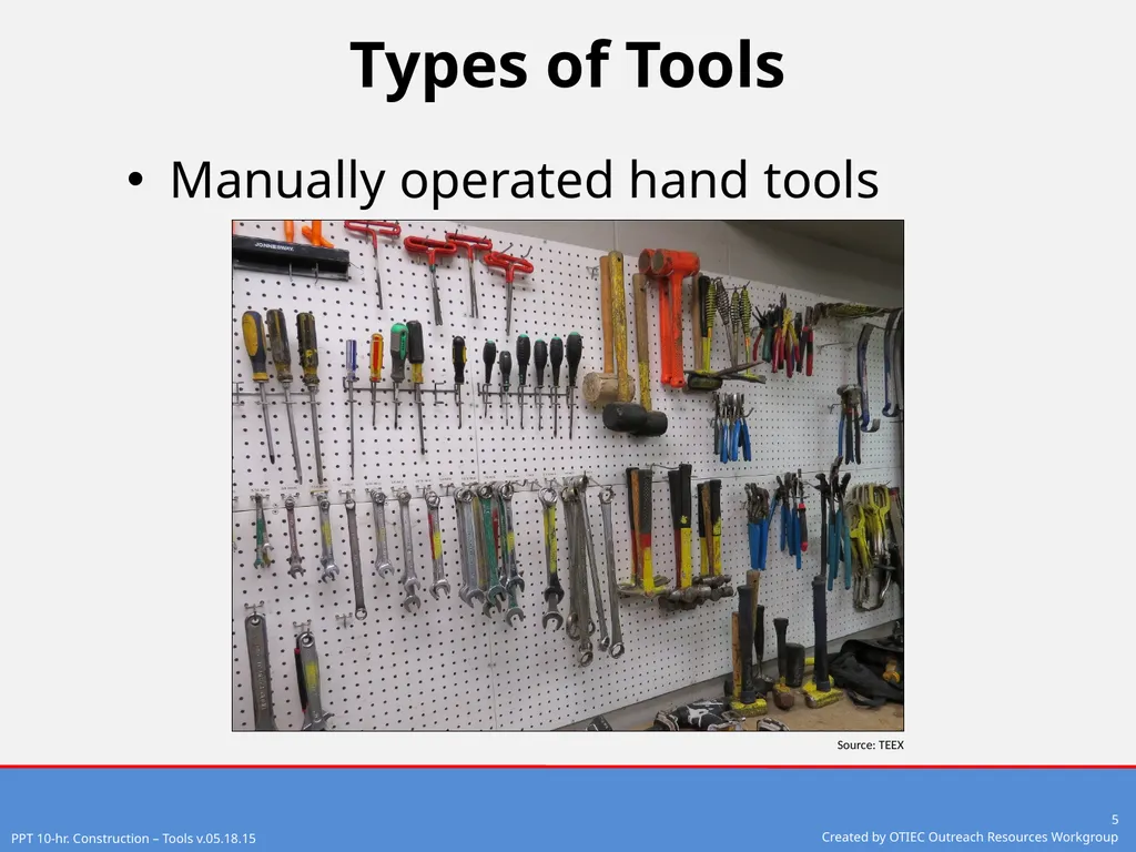 Tools – Hand and Power 10-Hour Construction - slide 5 of 38