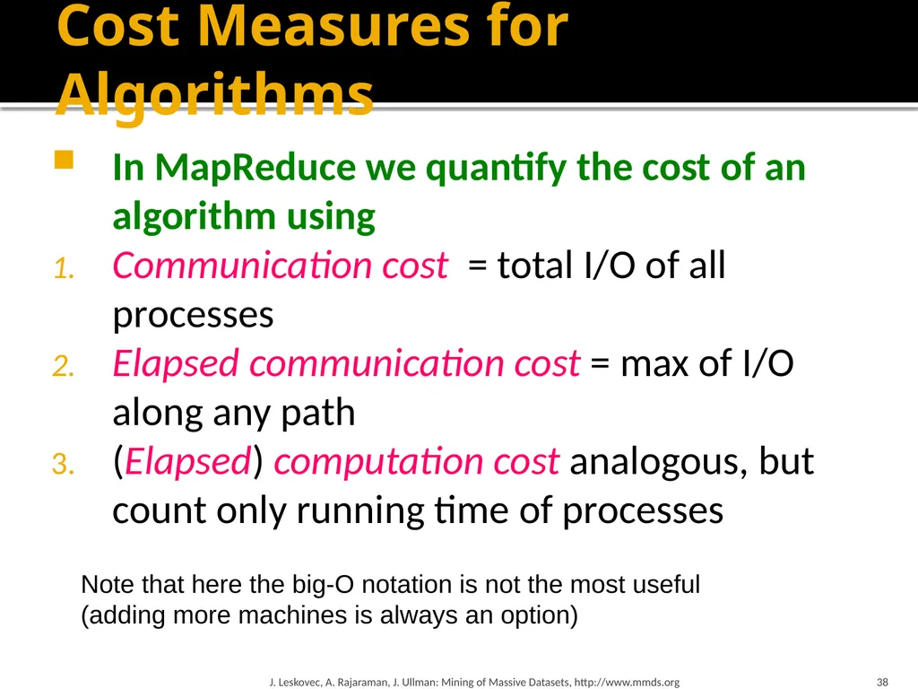 Map-Reduce and the New Software Stack Mining of - slide 38 of 48