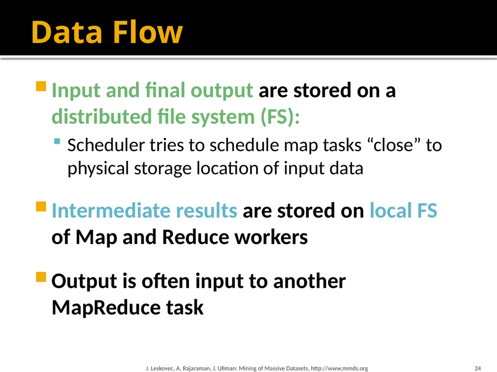 Map-Reduce and the New Software Stack Mining of - slide 24 of 48