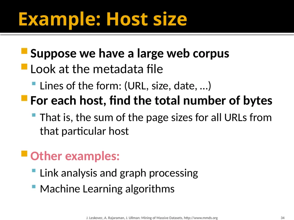 Map-Reduce and the New Software Stack Mining of - slide 34 of 48