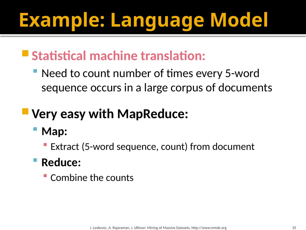 Map-Reduce and the New Software Stack Mining of - slide 35 of 48