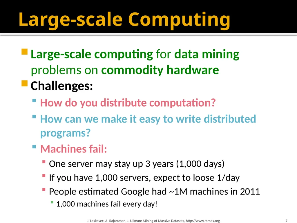 Map-Reduce and the New Software Stack Mining of - slide 7 of 48