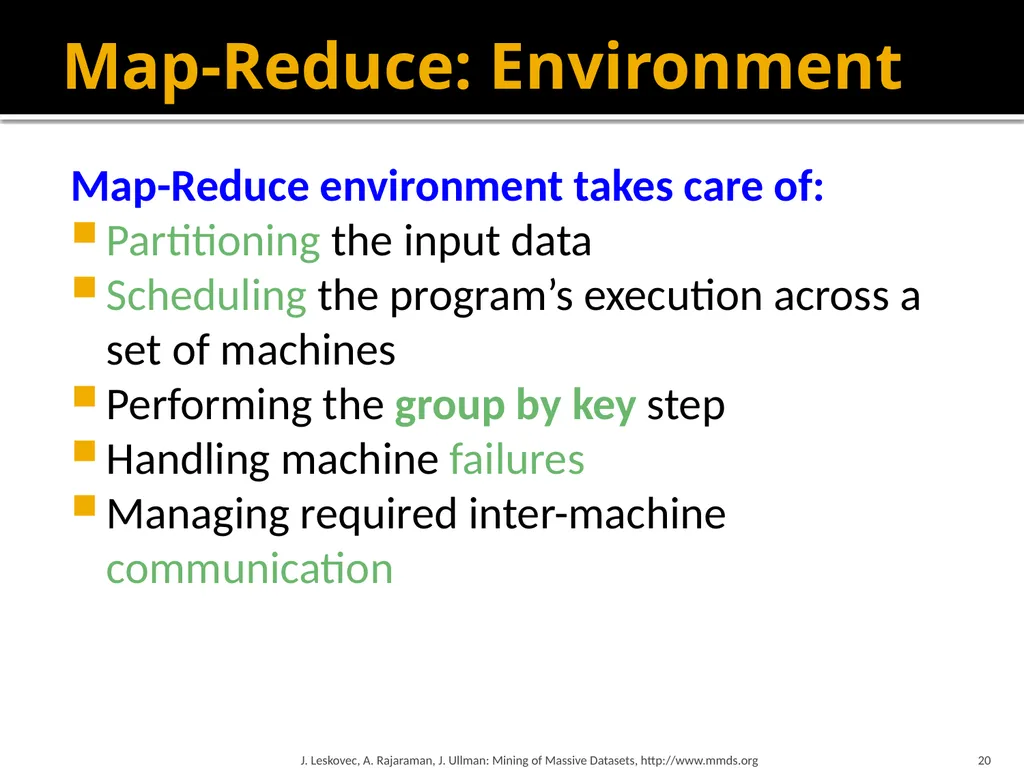 Map-Reduce and the New Software Stack Mining of - slide 20 of 48