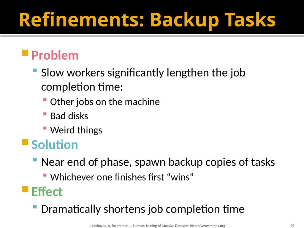 Map-Reduce and the New Software Stack Mining of - slide 29 of 48
