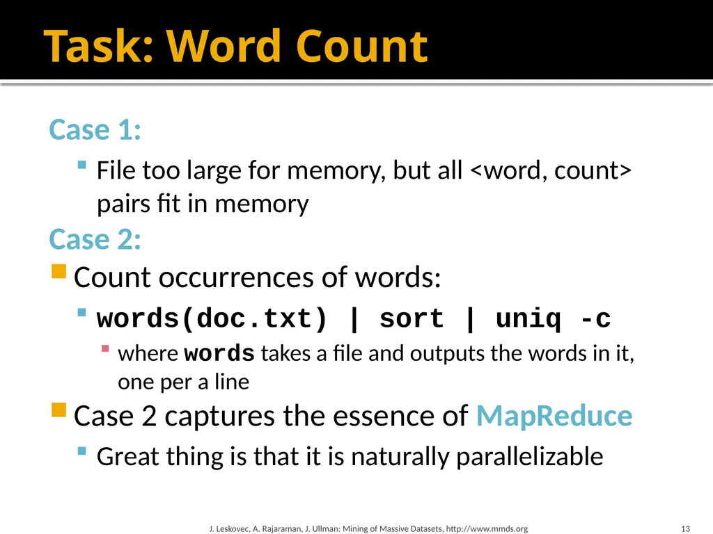 Map-Reduce and the New Software Stack Mining of - slide 13 of 48