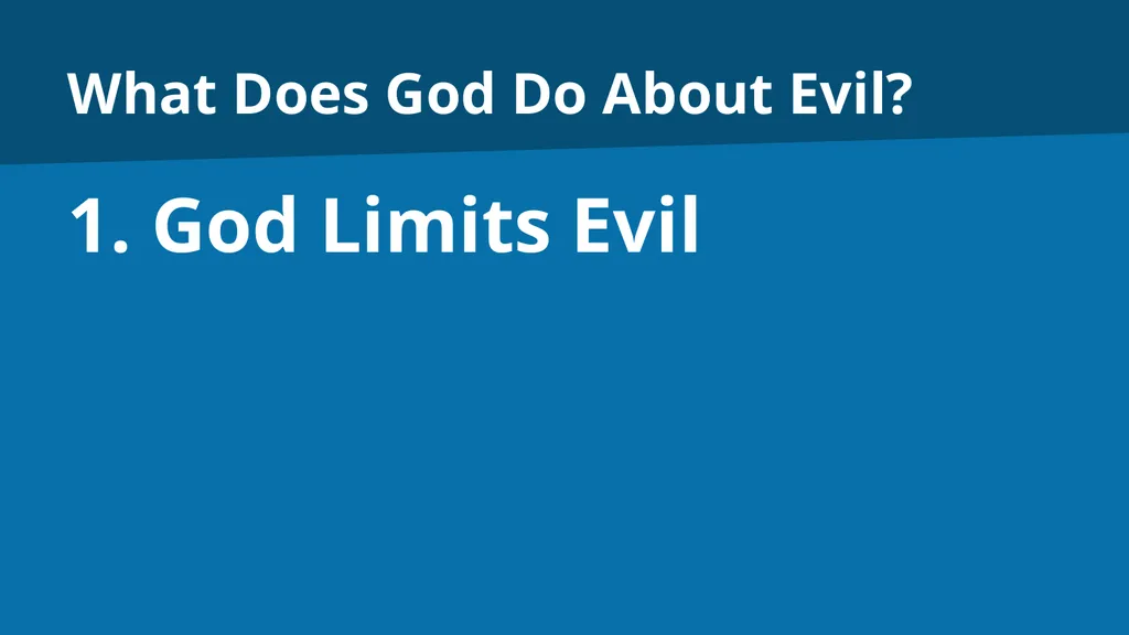 Why Does God Allow Evil and Suffering? For the - slide 5 of 16