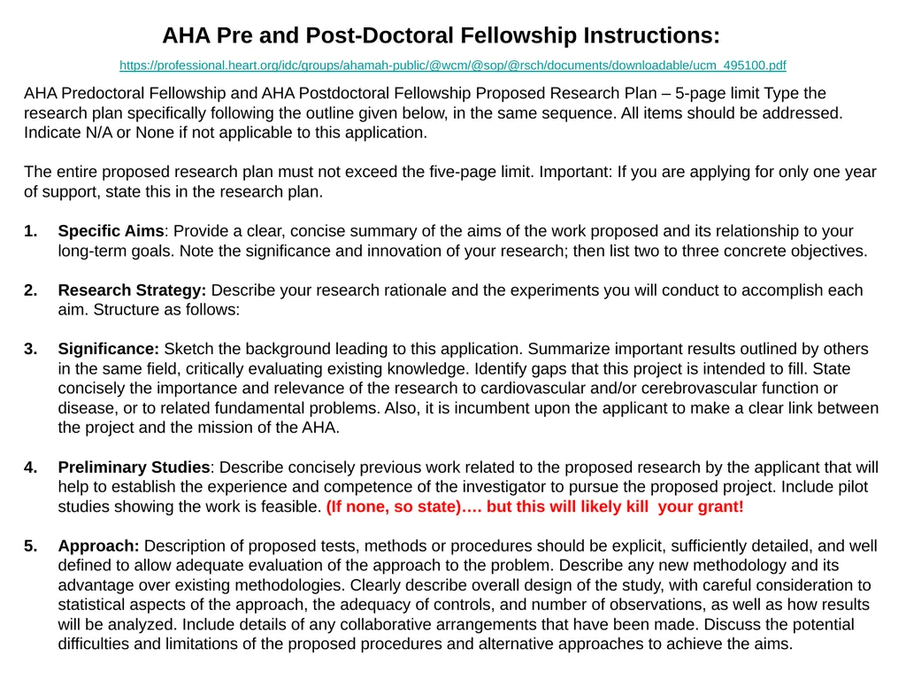 2020 AHA Fellowship Grant Writing Workshop Dr. - slide 17 of 35